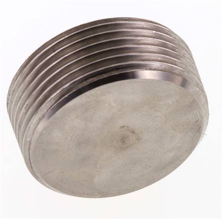 1 1/4'' Tapón de cierre de acero inoxidable con hexágono interior sin cuello 40 Bar