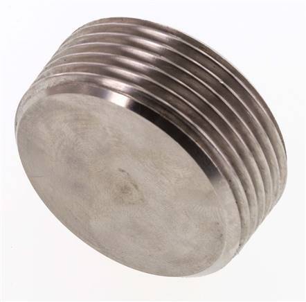 1 1/4'' Tapón de cierre de acero inoxidable con hexágono interior sin cuello 40 Bar