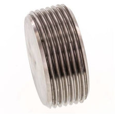 1 1/4'' Tapón de cierre de acero inoxidable con hexágono interior sin cuello 40 Bar