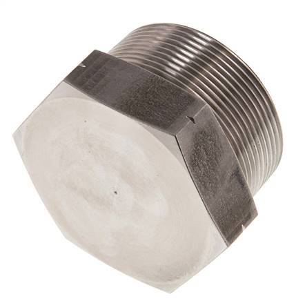 2'' NPT macho Tapón de cierre de acero inoxidable con hexágono exterior 70 Bar