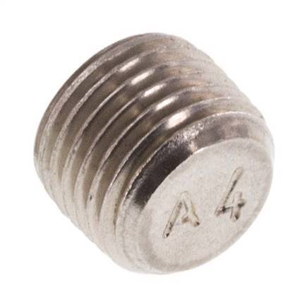 M10x1 Acero inoxidable Tapón de cierre con Hexágono interior sin cuello (cónico) 40 Bar