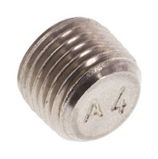 M10x1 Acero inoxidable Tapón de cierre con Hexágono interior sin cuello (cónico) 40 Bar