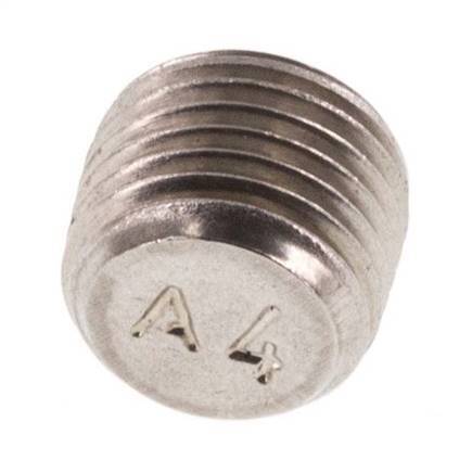 M10x1 Acero inoxidable Tapón de cierre con Hexágono interior sin cuello (cónico) 40 Bar
