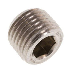 M10x1 Acero inoxidable Tapón de cierre con Hexágono interior sin cuello (cónico) 40 Bar