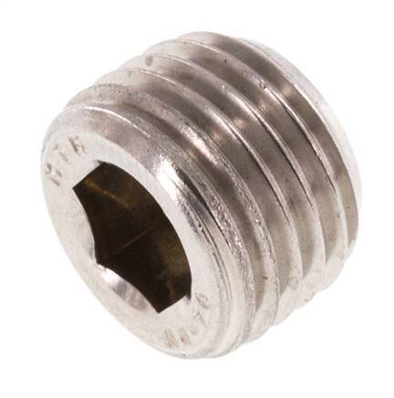 M14x1,5 Acero inoxidable Tapón de cierre con Hexágono interior sin cuello (cónico) 40 Bar