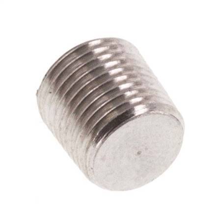 M8x0,75 Acero inoxidable Tapón de cierre con hexágono interior sin cuello (cónico) 40 Bar