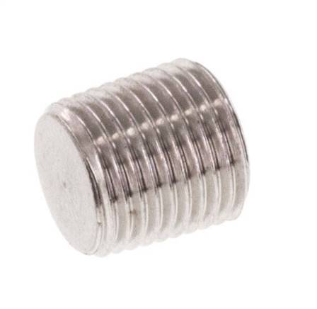 M8x0,75 Acero inoxidable Tapón de cierre con hexágono interior sin cuello (cónico) 40 Bar
