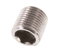 M8x0,75 Acero inoxidable Tapón de cierre con hexágono interior sin cuello (cónico) 40 Bar