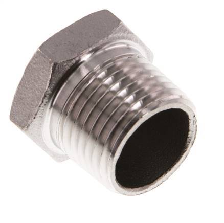 1/2'' NPT macho Tapón de cierre de acero inoxidable con hexágono exterior de 16 barras [2 piezas]