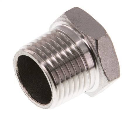 1/2'' NPT macho Tapón de cierre de acero inoxidable con hexágono exterior de 16 barras [2 piezas]