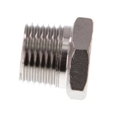 1/2'' NPT macho Tapón de cierre de acero inoxidable con hexágono exterior de 16 barras [2 piezas]