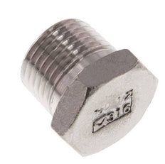 1/2'' NPT macho Tapón de cierre de acero inoxidable con hexágono exterior de 16 barras [2 piezas]