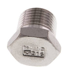 1/2'' NPT macho Tapón de cierre de acero inoxidable con hexágono exterior de 16 barras [2 piezas]