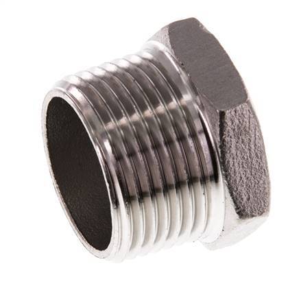 1'' NPT macho Tapón de cierre de acero inoxidable con hexágono exterior 16 Bar