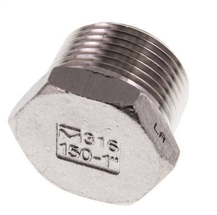 1'' NPT macho Tapón de cierre de acero inoxidable con hexágono exterior 16 Bar