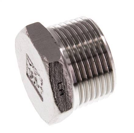 1'' NPT macho Tapón de cierre de acero inoxidable con hexágono exterior 16 Bar
