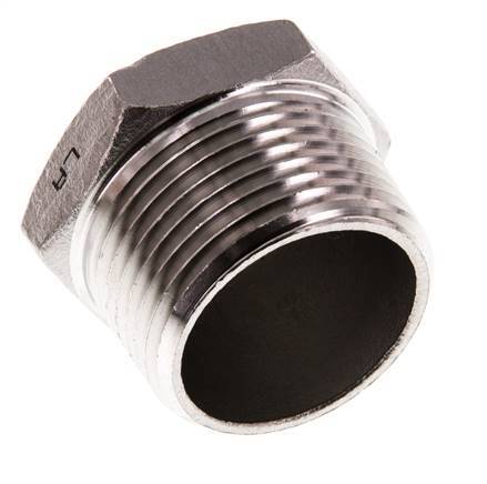 1'' NPT macho Tapón de cierre de acero inoxidable con hexágono exterior 16 Bar