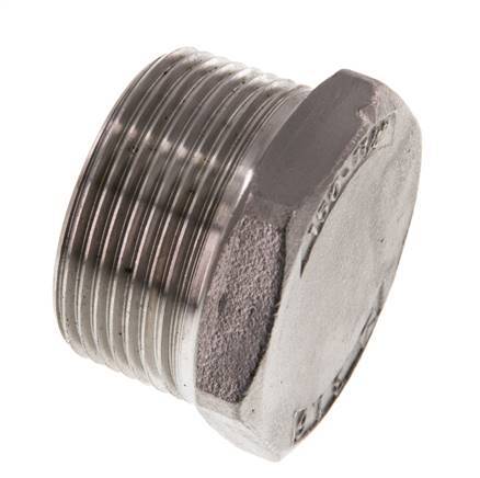 1 1/4'' NPT macho Tapón de cierre de acero inoxidable con hexágono exterior 16 Bar