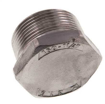 1 1/4'' NPT macho Tapón de cierre de acero inoxidable con hexágono exterior 16 Bar