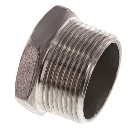 1 1/4'' NPT macho Tapón de cierre de acero inoxidable con hexágono exterior 16 Bar