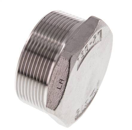 2'' NPT macho Tapón de cierre de acero inoxidable con hexágono exterior 16 Bar