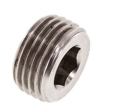 G 1/2'' Tapón de cierre de acero inoxidable con hexágono interior sin cuello 40 Bar