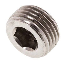 G 1/2'' Tapón de cierre de acero inoxidable con hexágono interior sin cuello 40 Bar
