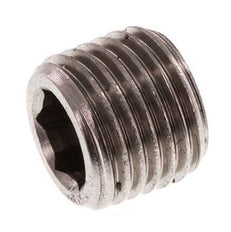 G 1/4'' Tapón de cierre de acero inoxidable con hexágono interior sin collarín 40 Bar