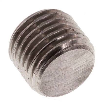 G 1/4'' Tapón de cierre de acero inoxidable con hexágono interior sin collarín 40 Bar
