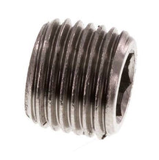 G 1/4'' Tapón de cierre de acero inoxidable con hexágono interior sin collarín 40 Bar