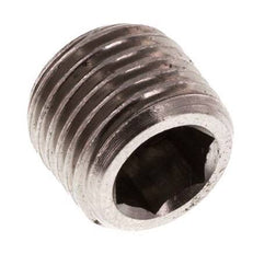 G 1/4'' Tapón de cierre de acero inoxidable con hexágono interior sin collarín 40 Bar