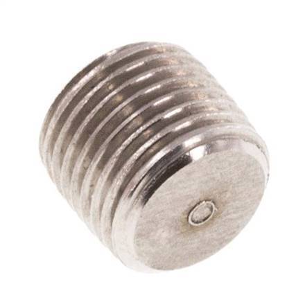 G 1/8'' Tapón de cierre de acero inoxidable con hexágono interior sin collarín 40 Bar