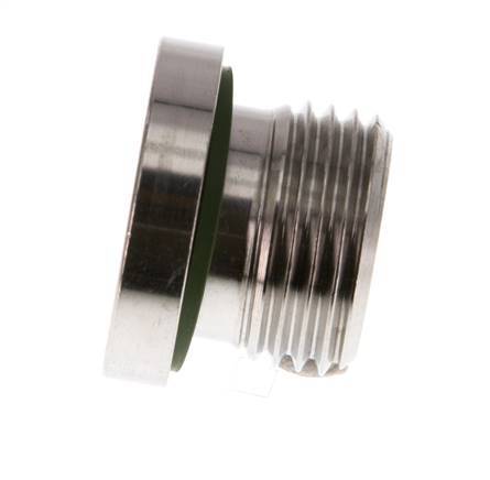 G 1/2'' Macho Tapón de cierre de acero inoxidable con hexágono interior y junta FKM 400 Bar