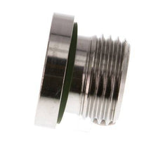 G 1/2'' Macho Tapón de cierre de acero inoxidable con hexágono interior y junta FKM 400 Bar