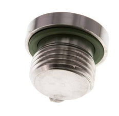 G 1/2'' Macho Tapón de cierre de acero inoxidable con hexágono interior y junta FKM 400 Bar