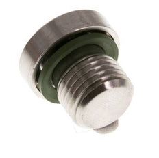 G 1/4'' Macho Tapón de cierre de acero inoxidable con hexágono interior y junta FKM 400 Bar
