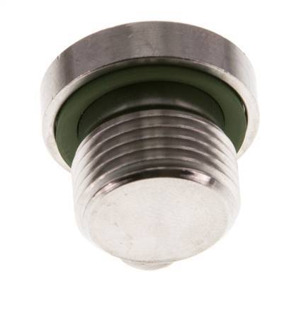 G 3/8'' Macho Tapón de cierre de acero inoxidable con hexágono interior y junta FKM 400 Bar