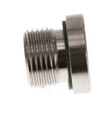 G 3/8'' Macho Tapón de cierre de acero inoxidable con hexágono interior y junta FKM 400 Bar