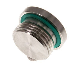 G 1'' Macho Tapón de cierre de acero inoxidable con hexágono interior y junta FKM 400 Bar
