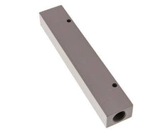 2xG 1/2'' x 6xG 1/4'' Bloque distribuidor de aluminio de una cara 16 barras