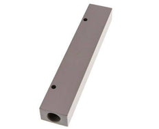2xG 1/2'' x 6xG 1/4'' Bloque distribuidor de aluminio de una cara 16 barras