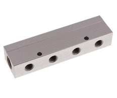 2xG 1/2'' x 8xG 1/4'' Bloque distribuidor de aluminio de doble cara de 16 barras
