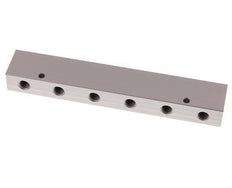 2xG 1/4'' x 12xG 1/8'' Bloque distribuidor de aluminio de doble cara de 16 barras