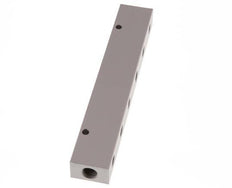 2xG 1/4'' x 12xG 1/8'' Bloque distribuidor de aluminio de doble cara de 16 barras
