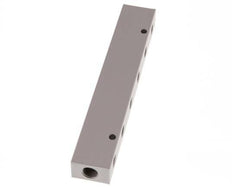 2xG 1/4'' x 12xG 1/8'' Bloque distribuidor de aluminio de doble cara de 16 barras