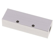 2xG 1/4'' x 3xG 1/8'' Bloque distribuidor de aluminio de una cara 16 barras