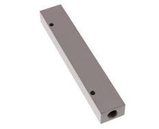 2xG 1/4'' x 6xG 1/8'' Bloque distribuidor de aluminio de una cara 16 barras
