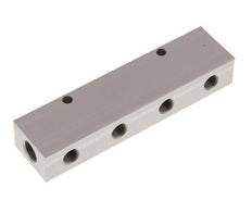 2xG 1/4'' x 8xG 1/8'' Bloque distribuidor de aluminio de doble cara de 16 barras