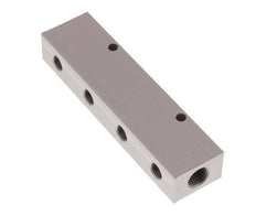 2xG 1/4'' x 8xG 1/8'' Bloque distribuidor de aluminio de doble cara de 16 barras