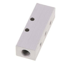 2xG 1/8'' x 6xM5 Bloque distribuidor de aluminio de doble cara 16 barras